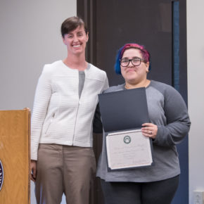 Professor Maureen Gokey and Grace Camacho '18